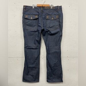 Vintage Y2K GunMetal Button Fly Straight Leg Jeans, Size 44X34, Like-New